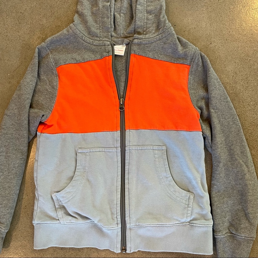Hanna Andersson color block zip up hoodie sweater - Picture 2 of 5